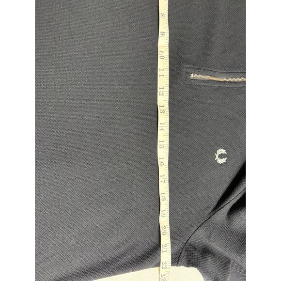 Fred Perry Funnel Neck Pique Polo Shirt Black Half Zip Neck Size XL Short Sleeve - Picture 8 of 9
